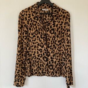 Reformation Leopard Print Shirt EUC